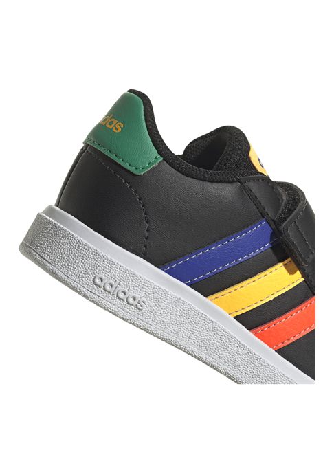 Adidas Grand Court Lifestyle Hook And Loop Shoes Black Multicolor Infant ADIDAS CORE | Sneakers | HP8918-